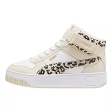 Tenis Puma Carina Street Animal Mid Color Beige - Adulto 24 Mx