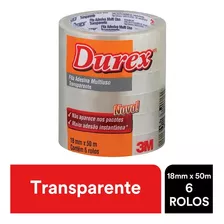 Durex Fita Adesiva 18mm X 50m 6 Rolos