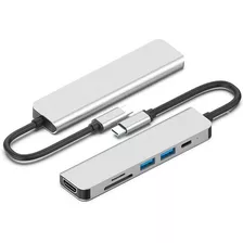 Hub Adaptador Usb Tipo C Usb 3.0 6 En 1 Windows Macbook