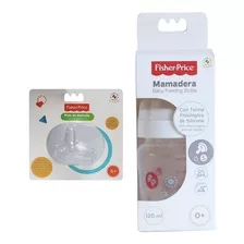 Fisher Price Mamadera Anticólicos + Boquilla De Jugo Bebé