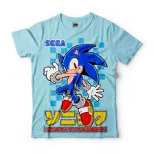 Remera Sonic Sega Serigrafía Algodón Peinado