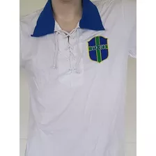 Camisa Histórica Seleção Brasileira 1930 Branca E Azul