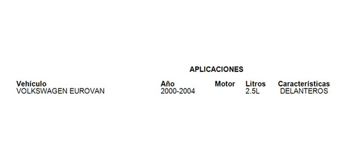 Amortiguador Delantero Eurovan 2000-2004 2.5l Foto 2