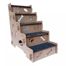 Escada Pet Facilitando A Vida Do Seu Pet Para Cama Box Promo Cor Cru Com Carpete