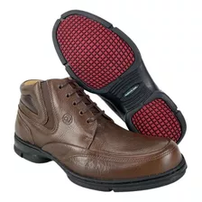 Bota Sapato Casual Masculino Anatomic Gel Couro Legítimo