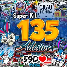 Super Cartela Kit 135 Adesivos Moto Bike Carro 244 Grau