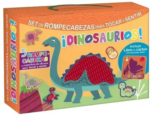Dinosaurios! Set De Rompecabezas Para Tocar Y Sentir, De Anónimo., Vol. 1 Tomo 5 Rompecabezas. Editorial Lexus, Tapa Dura En Español