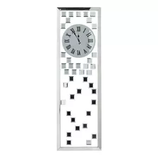 Deco 79 Glam Glass Abstract Wall Clock, 13 X 1 X 42 , Silv