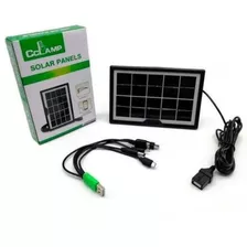 Panel Solar Cclamp Recarga Celular Cable Multi Cabeza 8w 6v
