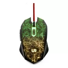 Mouse Urbano Labs Gamer Pro Con Luces Rgb - 3 Botones Negro