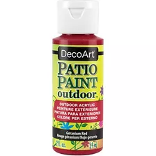 Decoart Patio Paint 2 Oz-geranio Rojo.