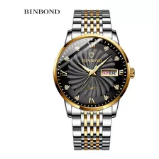 Relógio De Negócios Binbond Waterproof Diamond Para Casa, Cor De Fundo: Prata, Ouro, Preto