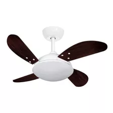 Ventilador De Teto 4 Pás E Luminária Volare Fly Mini Wt