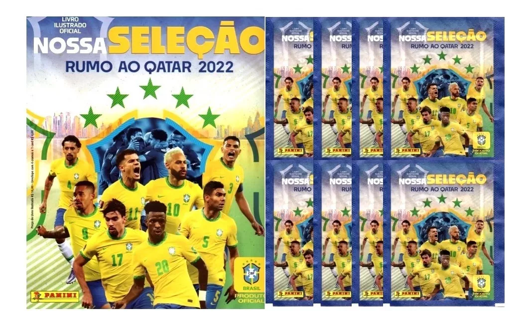 Álbum Nossa Seleção: Rumo Ao Qatar 2022 + 40 Cromos 10 Cards