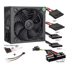 Fuente De Poder Atx 650w 20/24 Pin Pc Escritorio Color Negro