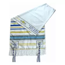 Talit Messianico Nacional Judaico Com Tzitzit 150x50cm