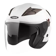 Yema Ym-627 - Casco Abierto Para Motocicleta, Con Visera Par