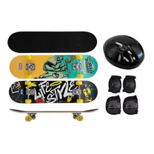 Kit Skate Infantil Iniciante Criança Com Todos Acessórios