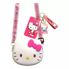 Mini Bolsa Hello Kitty Correa Ajustable + Llavero Juego 2 Pz