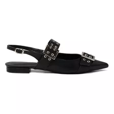 Mule Feminino Sapato Casual Elegante Bico Fino Madu