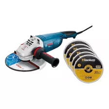 Esmerilhadeira Lixadeira Prof 7 Pol 2200w 220v Bosch+5discos