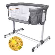 Papablic 2-in-1 Bonni Baby Bassinet & Bedside Sleeper, Gris