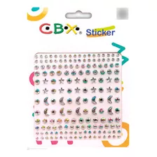 Plancha De Sticker Cbx Strass Autoadhesivo Surtido Art451