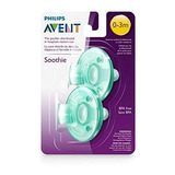Set 2 Chupones Philips Avent Soothie Bebes 0-3 Meses Verdes
