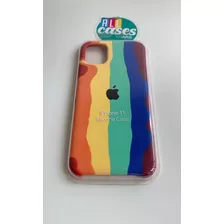 Funda Silicona Para iPhone 11 Arcoiris