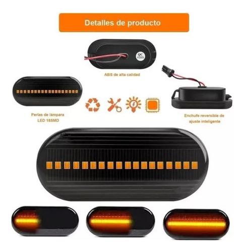 Par Cuarto Led Secuencial Vw Golf Clsico Passat Charang Foto 4