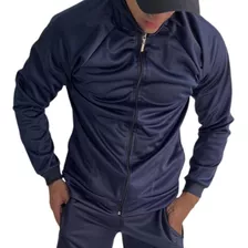 Jaqueta Agasalho Preto Azul Cinza Esportivo Masculino Chimpa