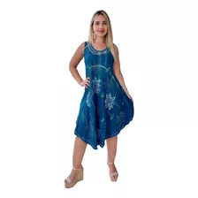 Vestido Feminino Indiano Alça Trapézio Plus Size-cod.1531