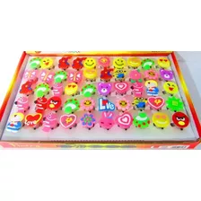 Set Caja 50 Anillos Luminosos Infantiles Candybar Cumpleaños Color Surtidos