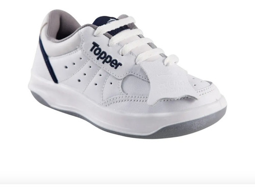 Zapatillas Topper Niños 100% Cuero Colegial Forcer Kid Tenis