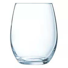 Set X 6 Vaso Bajo Cristal Quarzo Arcoroc Primary 360 Ml Color Transparente