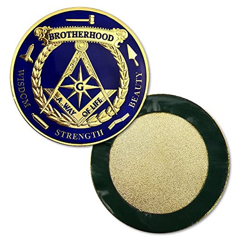 Square \u0026amp; Compass Brotherhood Masonic Car Emblem Bad... Foto 4