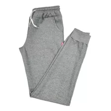 Pantalón Algodon Jogging Frisa Con Puño Chupin Mujer