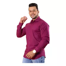 Camisa Masculina Social Básica Slim