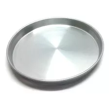 Molde Para Pizza Pizzera Reforzada Aluminio Para Horno 35 Cm Color Gris