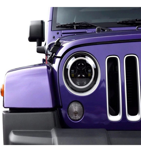 A Una Faros Ojo ngel Led Jeep Jk Wrangler 7 Tj Cj5 Cj7 Foto 9