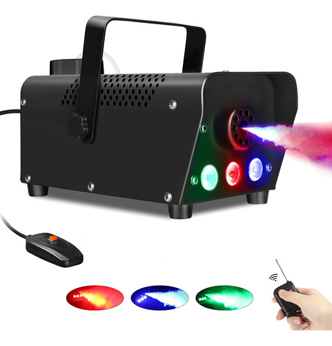 Máquina De Humo Con 3 Luz Led 500w Para Escenario