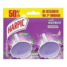 Bloco Sanitário Sólido Harpic 26g Lavanda 50% Off Na 2° Un