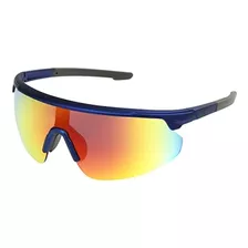 Gafas De Sol Panama Jack Red Mirror Shield, Azul Metálico, 6