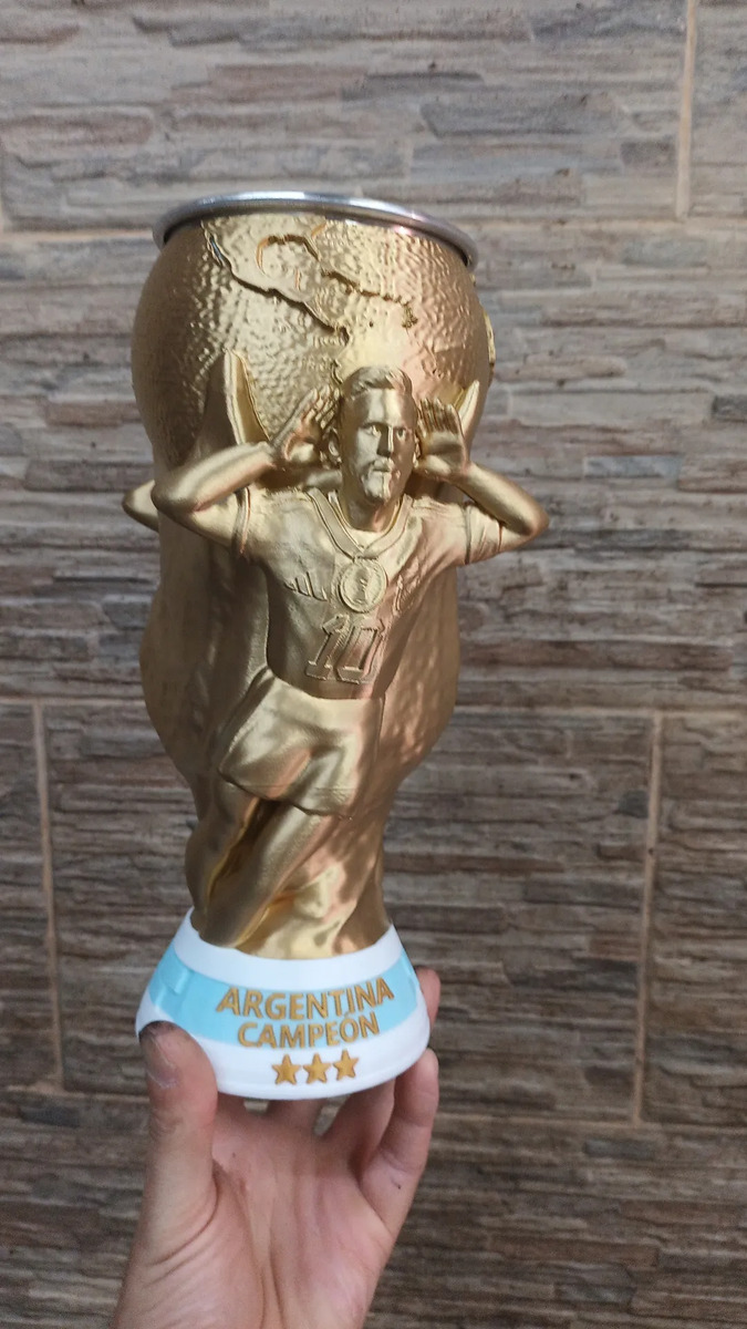 Vaso  Chop Fernetero Copa Del Mundo 2026 Impresion 3d 1 Lt Dorado
