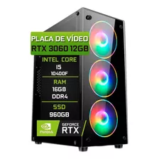 Pc Gamer Intel I5 10400f 16gb Rtx 3060 12gb Ssd 960gb 750w