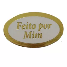 Etiqueta Para Culinária / Artesanato Feito Por Mim 500 Un Cor Dourado