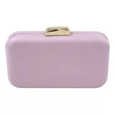 Bolsa De Festa Alça Estilo Clutch Carteira Tecido Acetinado Cor Rosa Fecho Dourado