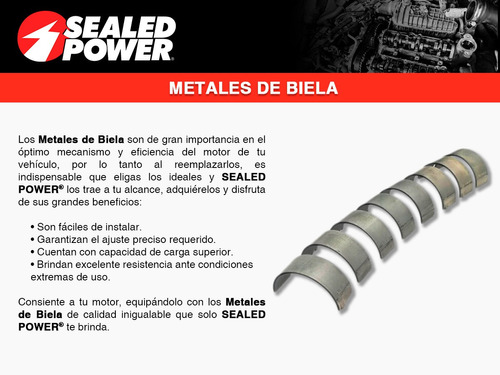 Set De Metales Biela Std 928 V8 5.4l 1993_1995 Sealed Power Foto 4