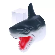 Tubarão Realista Fantoche Mão Brinquedo Mexe A Boca Silicone