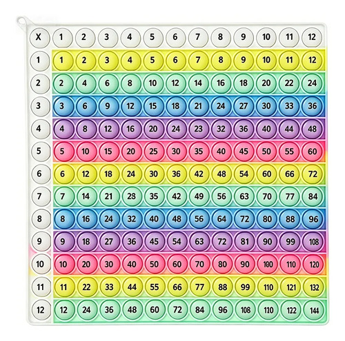 Tabuada Pop It Tabuleiro Sensorial Antiestresse Math Multiplication Table